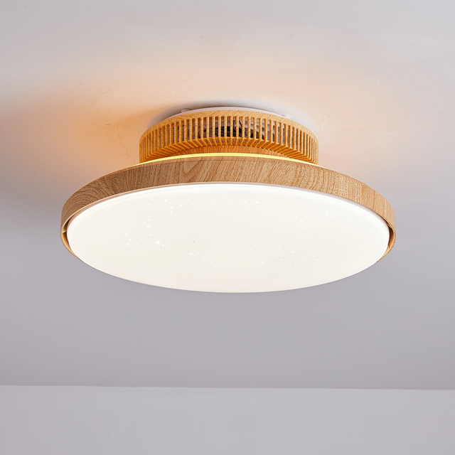 Ceiling Fan with LED Light,Ultra-Thin Ceiling Fans with Lamps,Remote Control Dimmable,Adjustable Wind 3-Speed,Low Noise Fan Lighting AP8036-S7