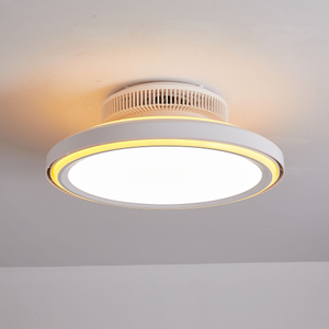  Bladeless Ceiling Fans with Lights, 6 Speeds Reversible Low Profile Ceiling Fan, Quiet DC Motor Ceiling Fan for Bedroom 8036-4